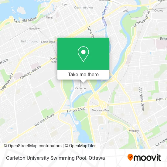 Carleton University Swimming Pool map