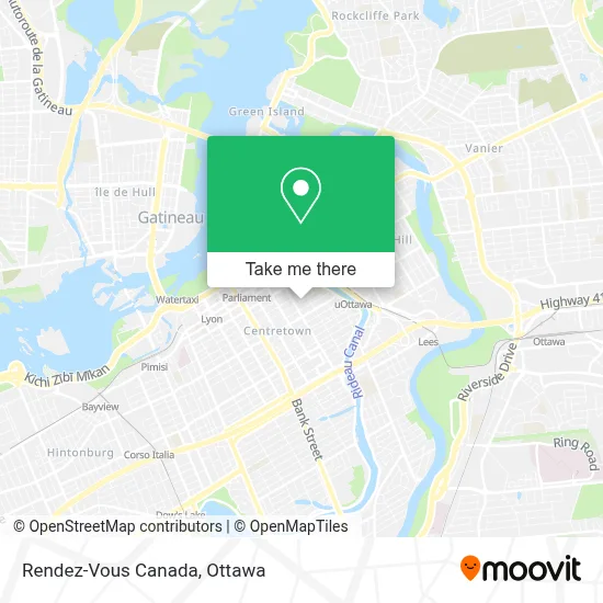 Rendez-Vous Canada map
