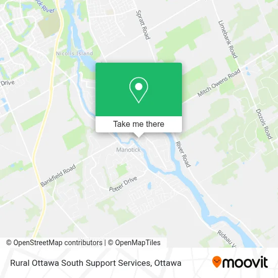 Rural Ottawa South Support Services map