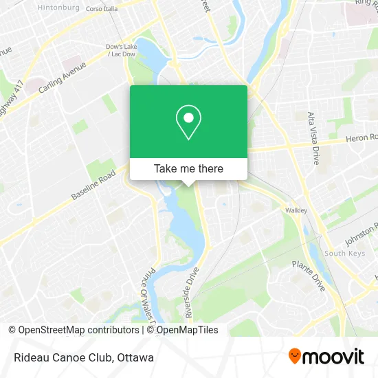 Rideau Canoe Club map