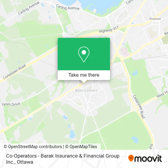 Co-Operators - Barak Insurance & Financial Group Inc. map
