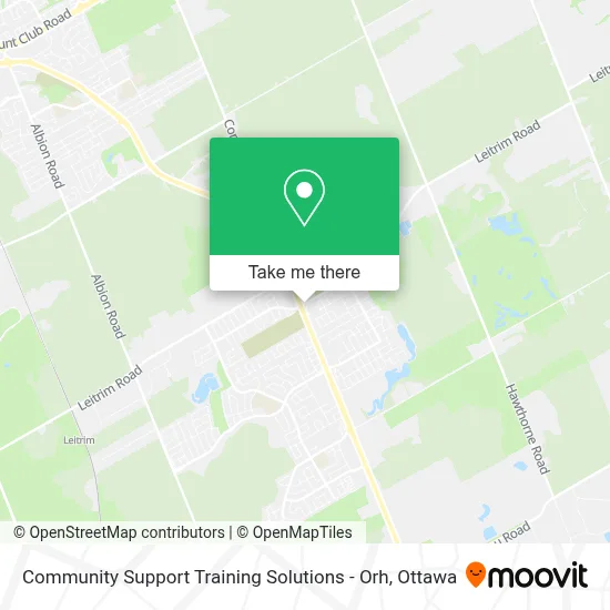 Community Support Training Solutions - Orh map