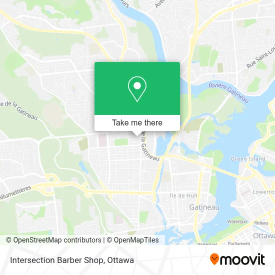 Intersection Barber Shop map