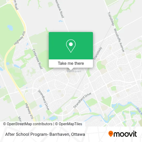 After School Program- Barrhaven map