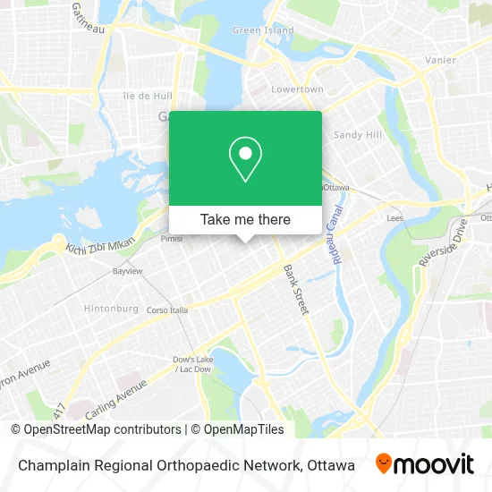 Champlain Regional Orthopaedic Network map