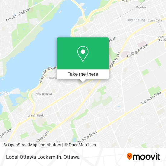 Local Ottawa Locksmith map
