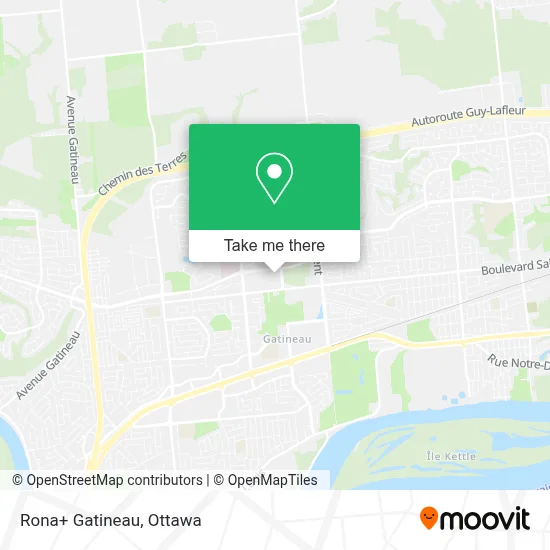Rona+ Gatineau map