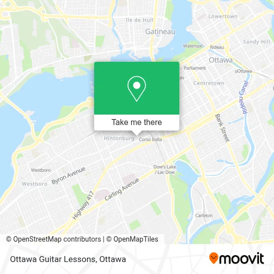 Ottawa Guitar Lessons map