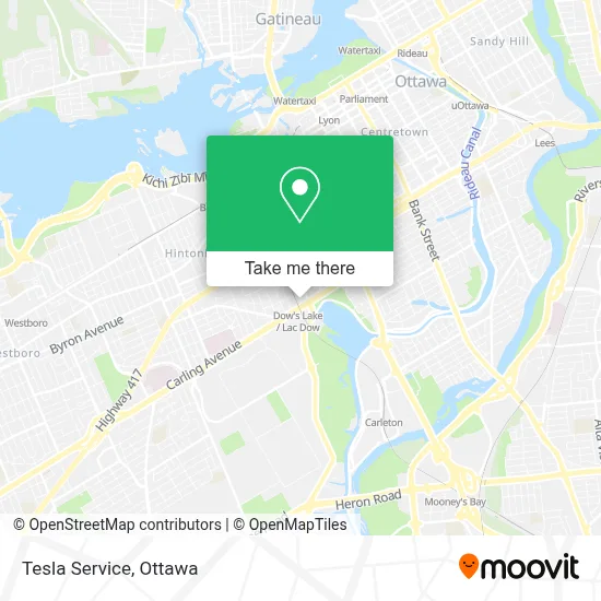 Tesla Service map