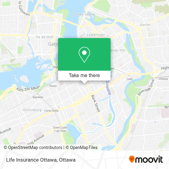 Life Insurance Ottawa map