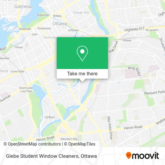 Glebe Student Window Cleaners map
