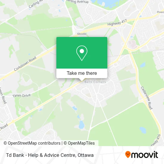 Td Bank - Help & Advice Centre map