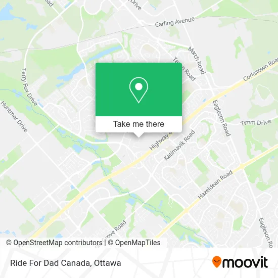 Ride For Dad Canada map