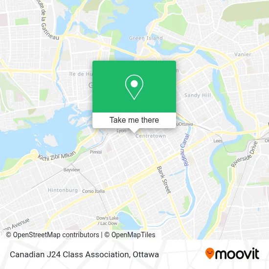 Canadian J24 Class Association map