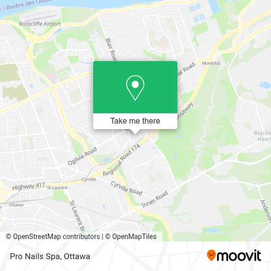 Pro Nails Spa map