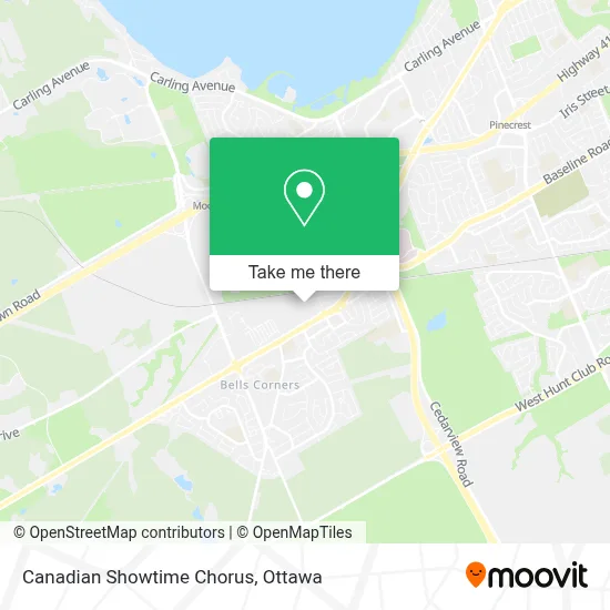Canadian Showtime Chorus map