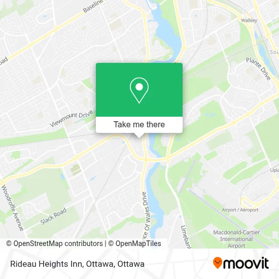Rideau Heights Inn, Ottawa map