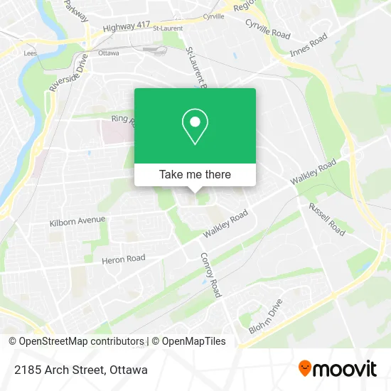 2185 Arch Street map