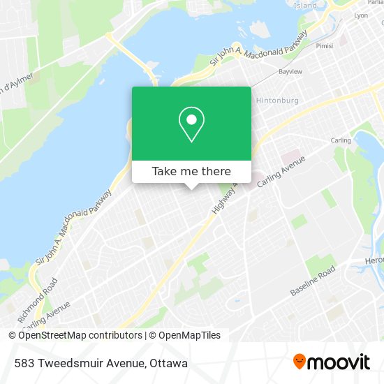 583 Tweedsmuir Avenue map