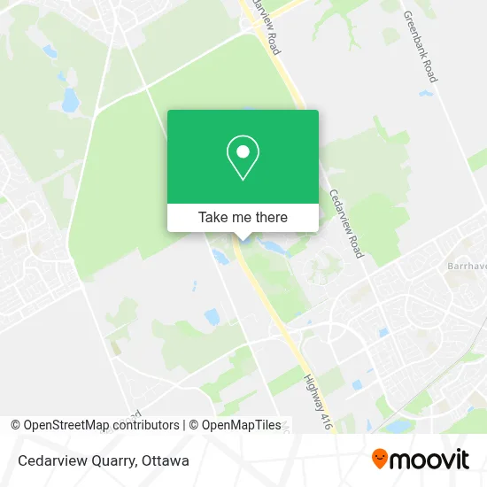 Cedarview Quarry map