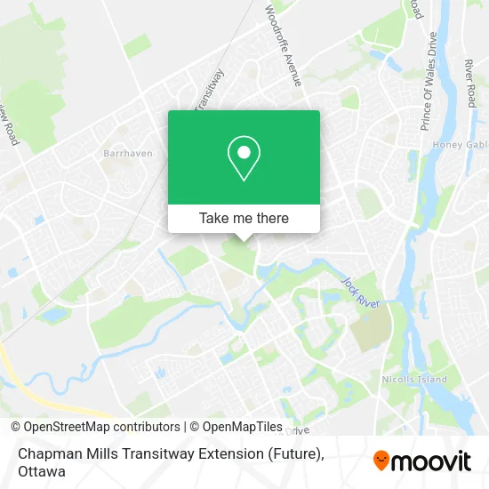 Chapman Mills Transitway Extension (Future) map