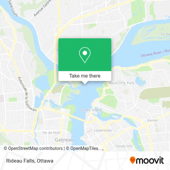 Rideau Falls map