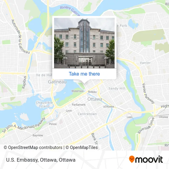 U.S. Embassy, Ottawa map