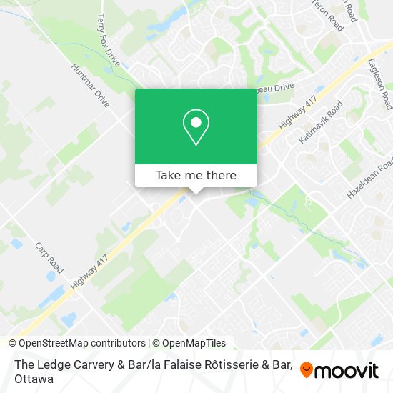 The Ledge Carvery & Bar / la Falaise Rôtisserie & Bar map