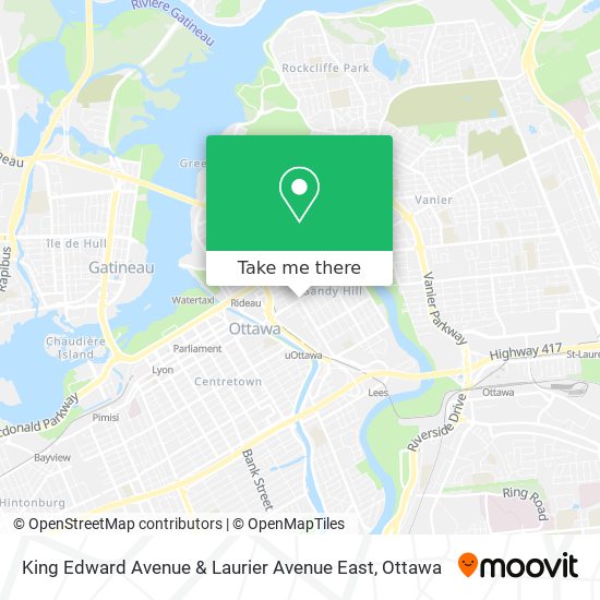 King Edward Avenue & Laurier Avenue East map