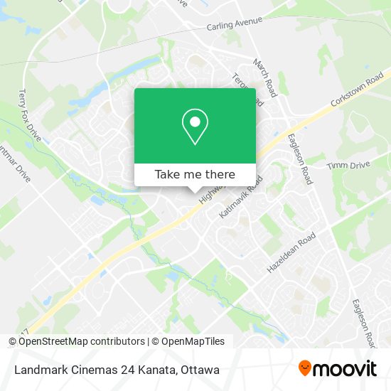 Landmark Cinemas 24 Kanata map