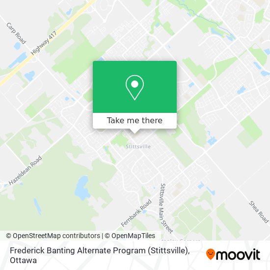 Frederick Banting Alternate Program (Stittsville) map