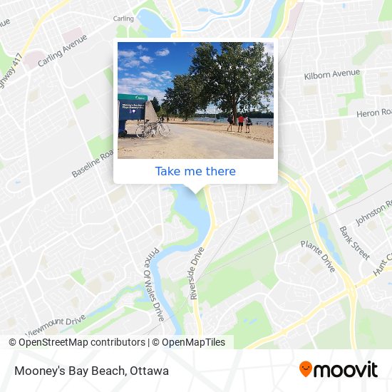 Mooney's Bay Beach map