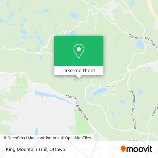 King Mountain Trail map