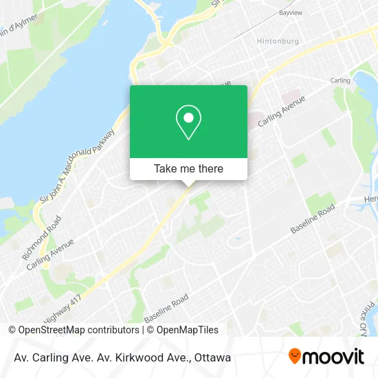 Av. Carling Ave. Av. Kirkwood Ave. map