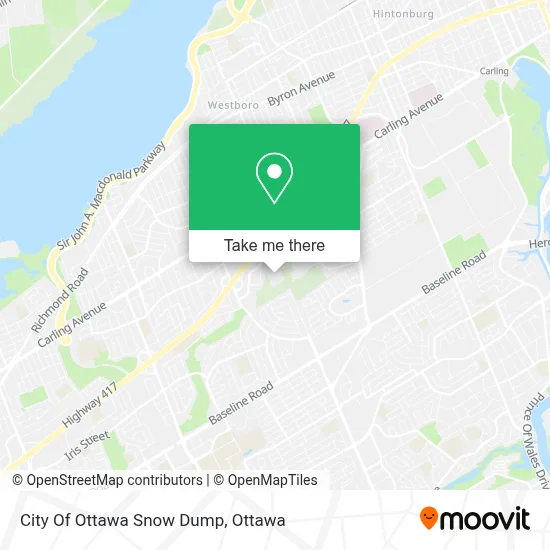 City Of Ottawa Snow Dump map