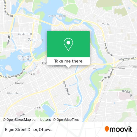 Elgin Street Diner map