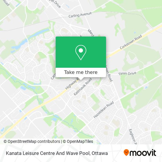Kanata Leisure Centre And Wave Pool map