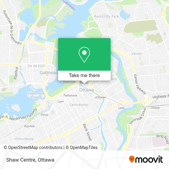 Shaw Centre map