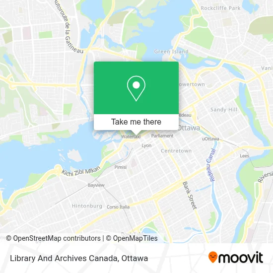 Library And Archives Canada map