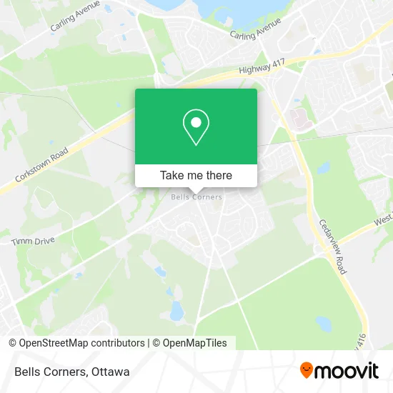 Bells Corners map