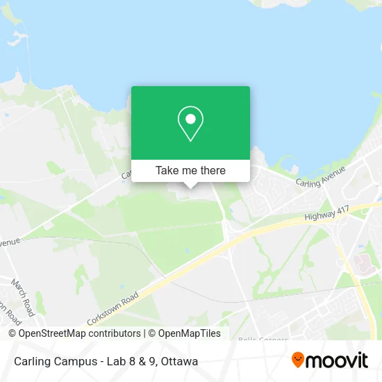 Carling Campus - Lab 8 & 9 map