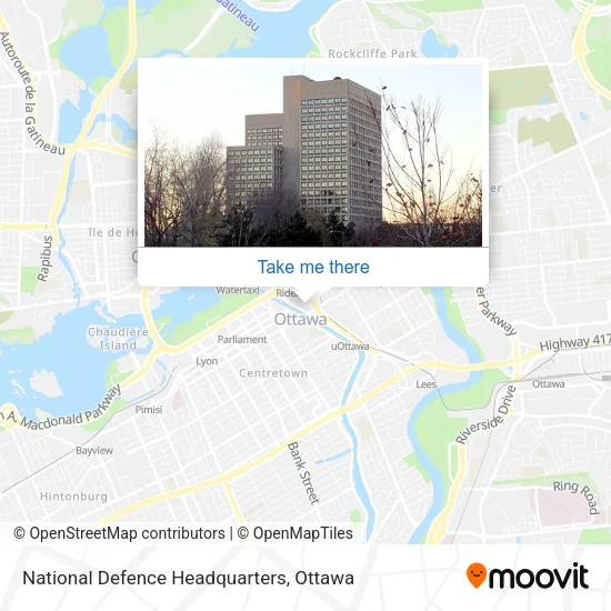 National Defence Headquarters map