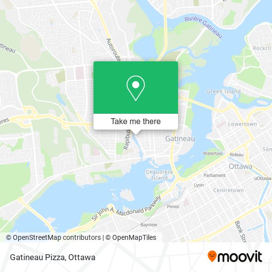 Gatineau Pizza map