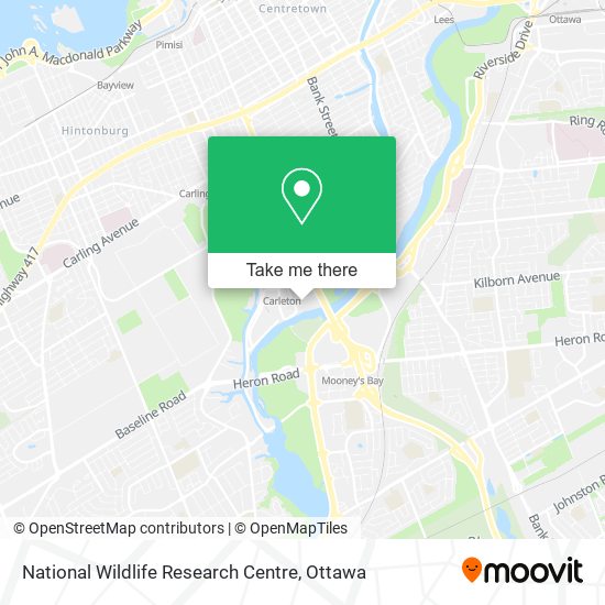 National Wildlife Research Centre map