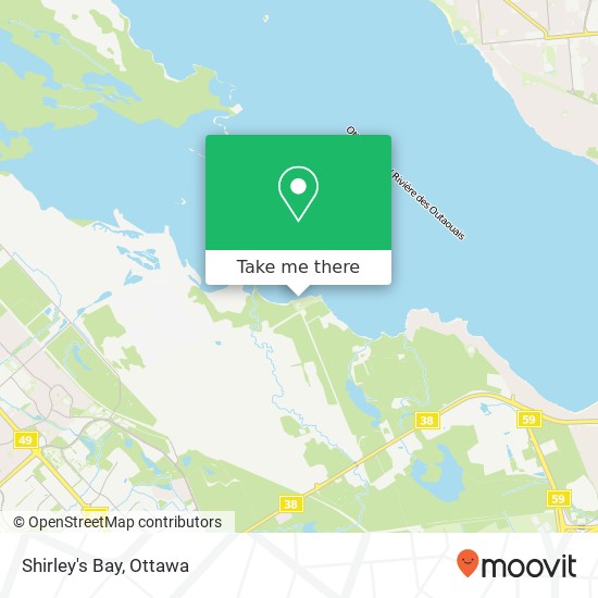 Shirley's Bay map