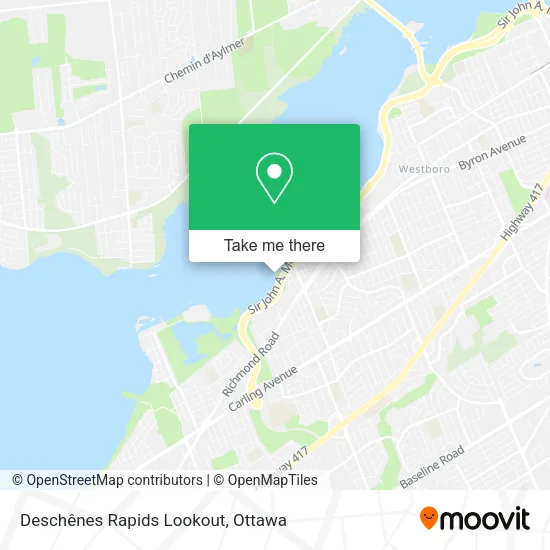 Deschênes Rapids Lookout map