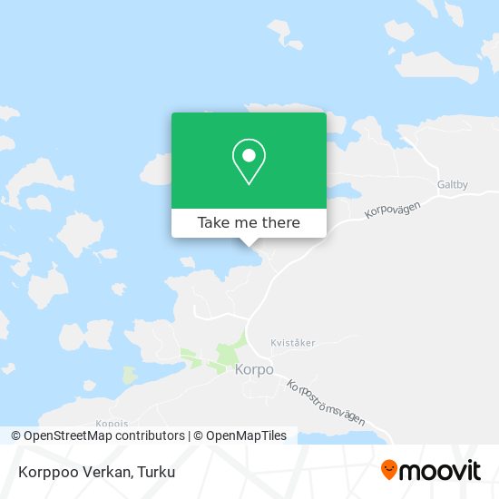 How to get to Korppoo Verkan by Bus?