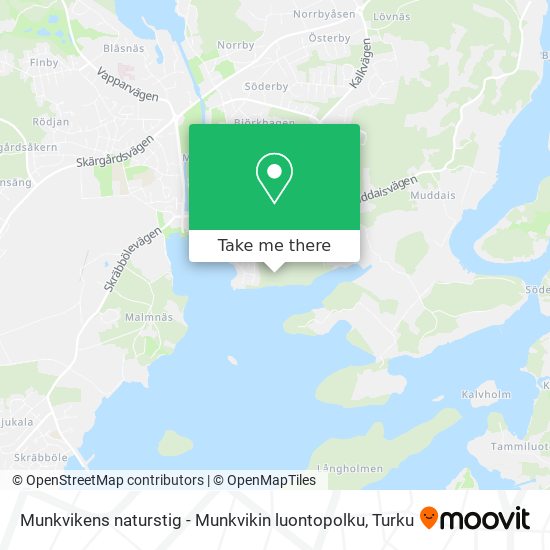 Munkvikens naturstig - Munkvikin luontopolku map