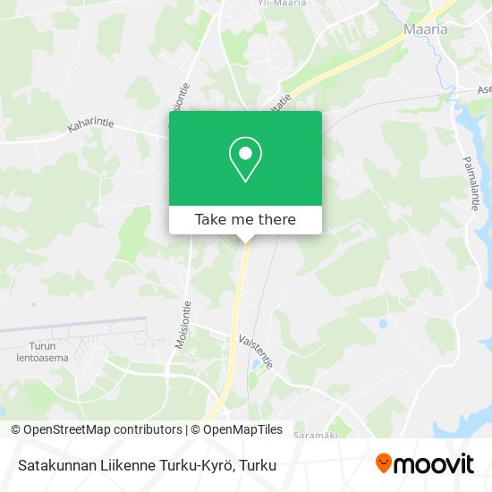 Satakunnan Liikenne Turku-Kyrö map