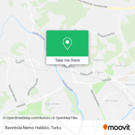 Ravintola Nemo Halikko map